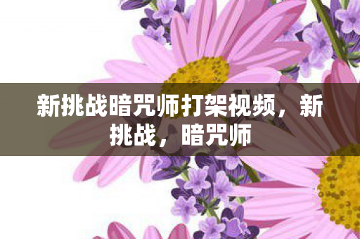 新挑战暗咒师打架视频，新挑战，暗咒师