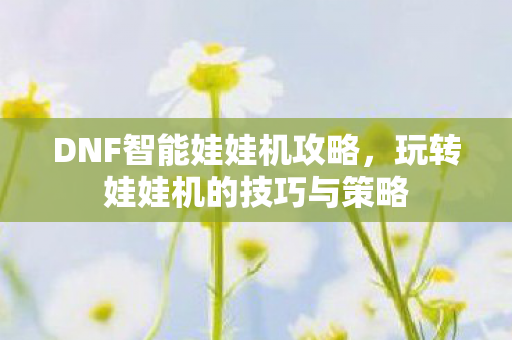 DNF智能娃娃机攻略,玩转娃娃机的技巧与策略 DNF智能娃娃机攻略,玩转娃娃机的技巧与策略