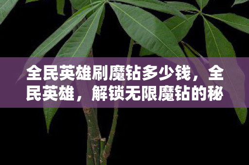 全民英雄刷魔钻多少钱,全民英雄,解锁无限魔钻的秘籍 全民英雄刷魔钻多少钱,全民英雄,解锁无限魔钻的秘籍