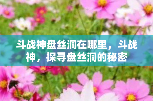 斗战神盘丝洞在哪里,斗战神,探寻盘丝洞的秘密 斗战神盘丝洞在哪里,斗战神,探寻盘丝洞的秘密
