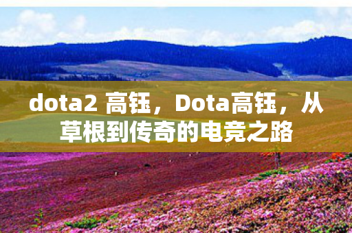 dota2 高钰，Dota高钰，从草根到传奇的电竞之路