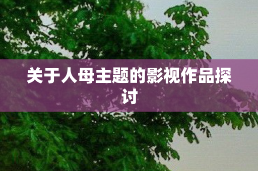 关于人母主题的影视作品探讨 关于人母主题的影视作品探讨