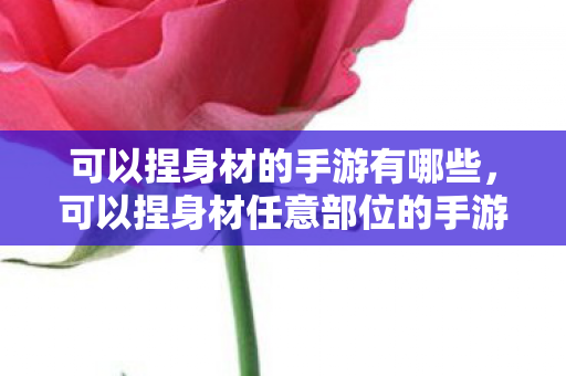 可以捏身材的手游有哪些,可以捏身材任意部位的手游,重塑自我,创造无限可能 可以捏身材的手游有哪些,可以捏身材任意部位的手游,重塑自我,创造无限可能