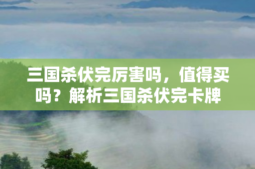 三国杀伏完厉害吗,值得买吗?解析三国杀伏完卡牌 三国杀伏完厉害吗,值得买吗?解析三国杀伏完卡牌