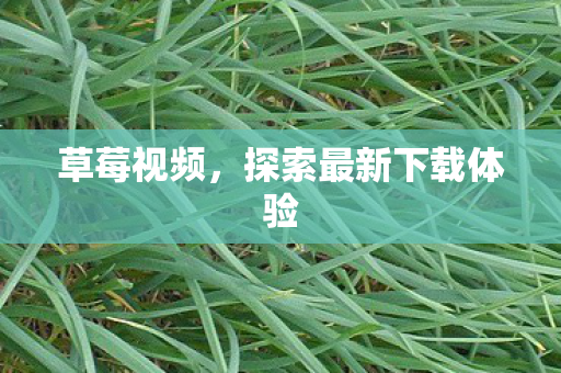 草莓视频,探索最新下载体验 草莓视频,探索最新下载体验