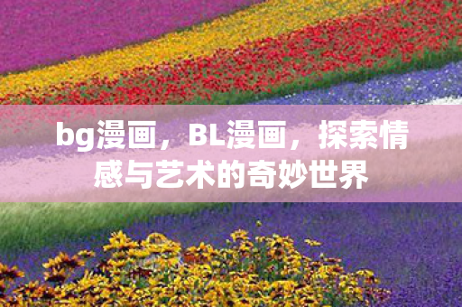 bg漫画，BL漫画，探索情感与艺术的奇妙世界