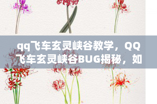 qq飞车玄灵峡谷教学,QQ飞车玄灵峡谷BUG揭秘,如何巧妙利用游戏漏洞提升游戏体验 qq飞车玄灵峡谷教学,QQ飞车玄灵峡谷BUG揭秘,如何巧妙利用游戏漏洞提升游戏体验