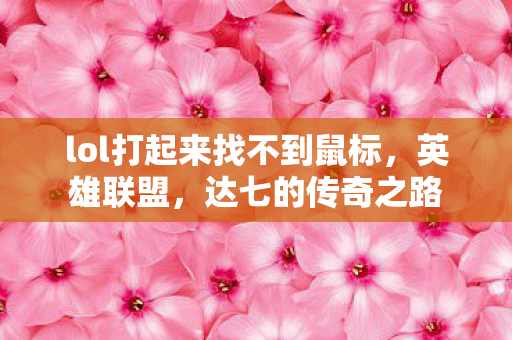 lol打起来找不到鼠标，英雄联盟，达七的传奇之路