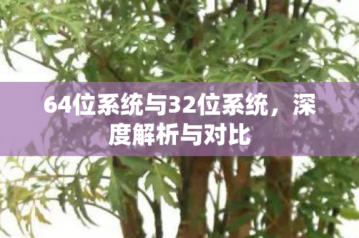 64位系统与32位系统,深度解析与对比 64位系统与32位系统,深度解析与对比