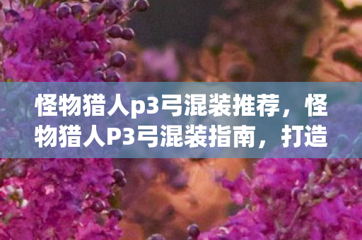 怪物猎人p3弓混装推荐，怪物猎人P3弓混装指南，打造高效狩猎装备