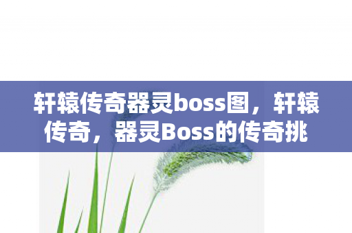 轩辕传奇器灵boss图，轩辕传奇，器灵Boss的传奇挑战