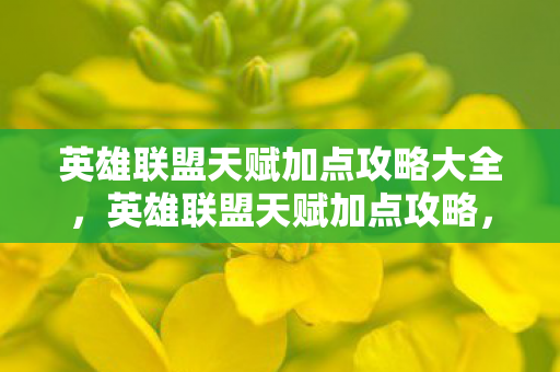 英雄联盟天赋加点攻略大全,英雄联盟天赋加点攻略,打造你的专属英雄 英雄联盟天赋加点攻略大全,英雄联盟天赋加点攻略,打造你的专属英雄