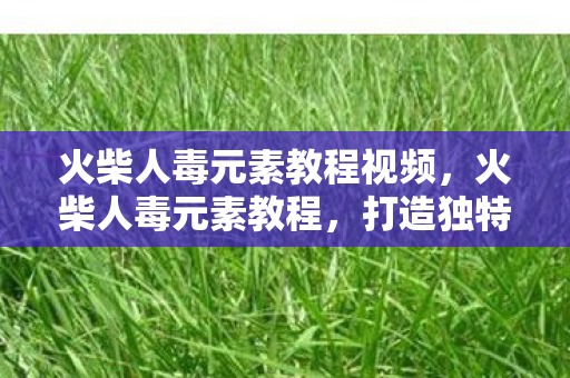 火柴人毒元素教程视频,火柴人毒元素教程,打造独特视觉效果的创意指南 火柴人毒元素教程视频,火柴人毒元素教程,打造独特视觉效果的创意指南