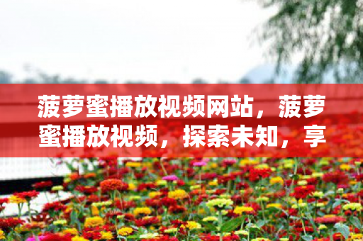 菠萝蜜播放视频网站,菠萝蜜播放视频,探索未知,享受娱乐的新方式 菠萝蜜播放视频网站,菠萝蜜播放视频,探索未知,享受娱乐的新方式