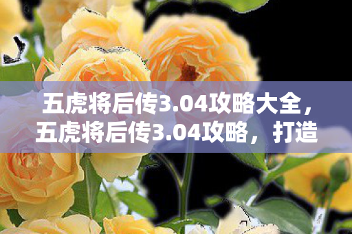 五虎将后传3.04攻略大全,五虎将后传3.04攻略,打造最强阵容,征服乱世 五虎将后传3.04攻略大全,五虎将后传3.04攻略,打造最强阵容,征服乱世
