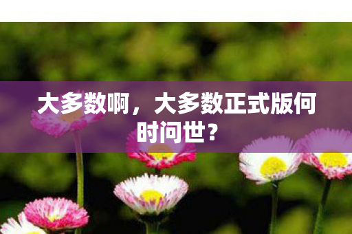 大多数啊，大多数正式版何时问世？