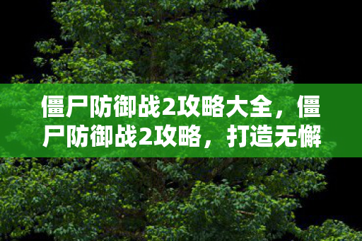 僵尸防御战2攻略大全,僵尸防御战2攻略,打造无懈可击的防线 僵尸防御战2攻略大全,僵尸防御战2攻略,打造无懈可击的防线