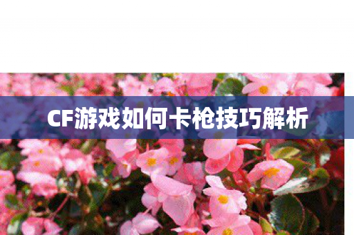CF游戏如何卡枪技巧解析 CF游戏如何卡枪技巧解析