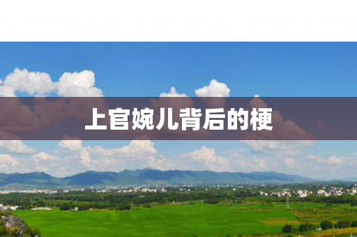 上官婉儿背后的梗 上官婉儿背后的梗