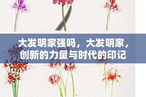 大发明家强吗,大发明家,创新的力量与时代的印记 大发明家强吗,大发明家,创新的力量与时代的印记