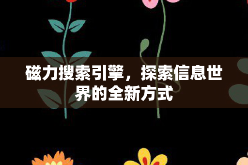 磁力搜索引擎,探索信息世界的全新方式 磁力搜索引擎,探索信息世界的全新方式