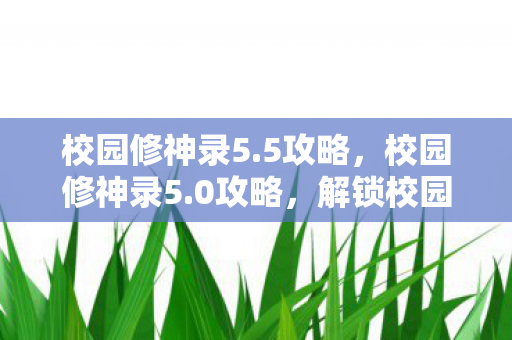 校园修神录5.5攻略，校园修神录5.0攻略，解锁校园传奇，成就修神之路