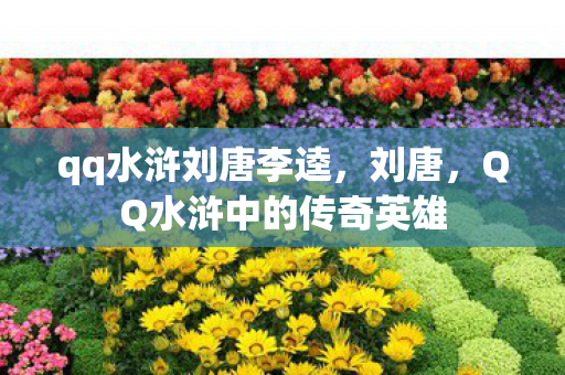 qq水浒刘唐李逵，刘唐，QQ水浒中的传奇英雄