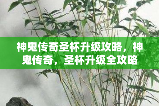 神鬼传奇圣杯升级攻略,神鬼传奇,圣杯升级全攻略 神鬼传奇圣杯升级攻略,神鬼传奇,圣杯升级全攻略