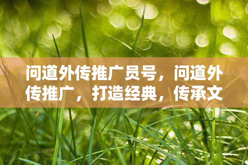 问道外传推广员号，问道外传推广，打造经典，传承文化