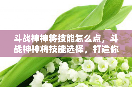斗战神神将技能怎么点,斗战神神将技能选择,打造你的专属战斗风格 斗战神神将技能怎么点,斗战神神将技能选择,打造你的专属战斗风格