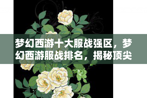 梦幻西游十大服战强区,梦幻西游服战排名,揭秘顶尖玩家的荣耀之战 梦幻西游十大服战强区,梦幻西游服战排名,揭秘顶尖玩家的荣耀之战