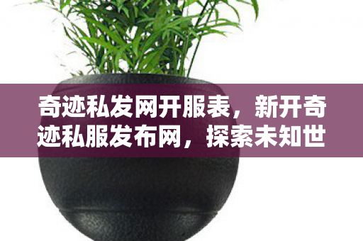 奇迹私发网开服表,新开奇迹私服发布网,探索未知世界的奇幻之旅 奇迹私发网开服表,新开奇迹私服发布网,探索未知世界的奇幻之旅