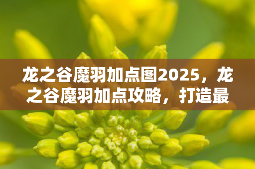 龙之谷魔羽加点图2025,龙之谷魔羽加点攻略,打造最强输出角色 龙之谷魔羽加点图2025,龙之谷魔羽加点攻略,打造最强输出角色