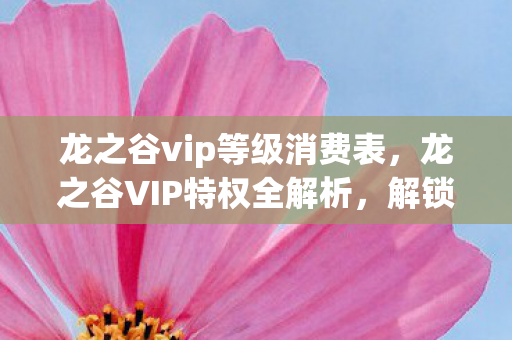 龙之谷vip等级消费表,龙之谷VIP特权全解析,解锁你的冒险之旅 龙之谷vip等级消费表,龙之谷VIP特权全解析,解锁你的冒险之旅