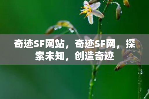 奇迹SF网站,奇迹SF网,探索未知,创造奇迹 奇迹SF网站,奇迹SF网,探索未知,创造奇迹