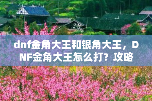 dnf金角大王和银角大王,DNF金角大王怎么打?攻略详解 dnf金角大王和银角大王,DNF金角大王怎么打?攻略详解