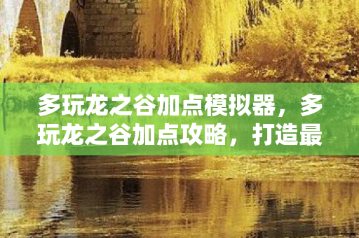 多玩龙之谷加点模拟器,多玩龙之谷加点攻略,打造最强角色,征服游戏世界 多玩龙之谷加点模拟器,多玩龙之谷加点攻略,打造最强角色,征服游戏世界