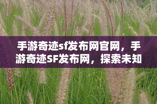 手游奇迹sf发布网官网,手游奇迹SF发布网,探索未知世界的奇幻之旅 手游奇迹sf发布网官网,手游奇迹SF发布网,探索未知世界的奇幻之旅