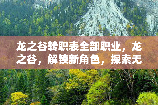 龙之谷转职表全部职业,龙之谷,解锁新角色,探索无限可能 龙之谷转职表全部职业,龙之谷,解锁新角色,探索无限可能