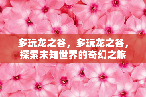 多玩龙之谷,多玩龙之谷,探索未知世界的奇幻之旅 多玩龙之谷,多玩龙之谷,探索未知世界的奇幻之旅