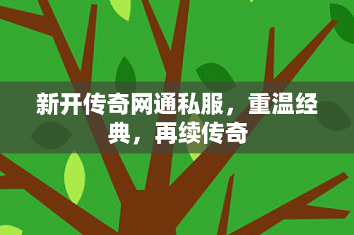 新开传奇网通私服,重温经典,再续传奇 新开传奇网通私服,重温经典,再续传奇