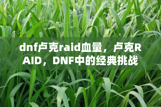 dnf卢克raid血量,卢克RAID,DNF中的经典挑战 dnf卢克raid血量,卢克RAID,DNF中的经典挑战