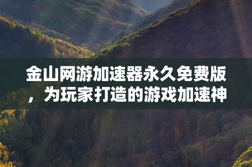 金山网游加速器永久免费版，为玩家打造的游戏加速神器