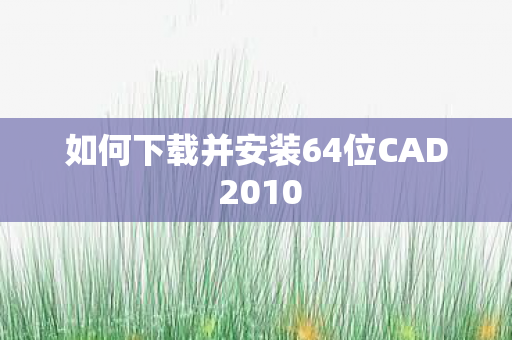 如何下载并安装64位CAD 2010 如何下载并安装64位CAD 2010