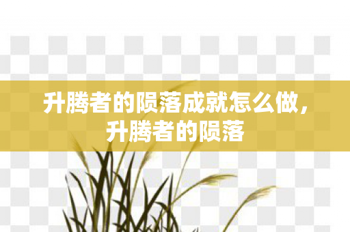 升腾者的陨落成就怎么做,升腾者的陨落 升腾者的陨落成就怎么做,升腾者的陨落