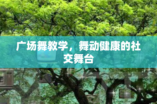 广场舞教学,舞动健康的社交舞台 广场舞教学,舞动健康的社交舞台