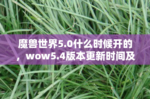 魔兽世界5.0什么时候开的,wow5.4版本更新时间及内容预测 魔兽世界5.0什么时候开的,wow5.4版本更新时间及内容预测