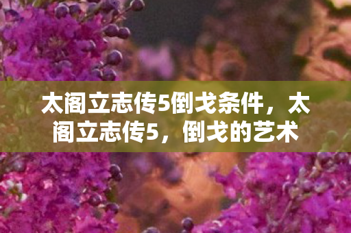 太阁立志传5倒戈条件，太阁立志传5，倒戈的艺术