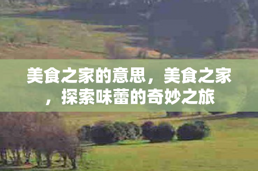 美食之家的意思，美食之家，探索味蕾的奇妙之旅