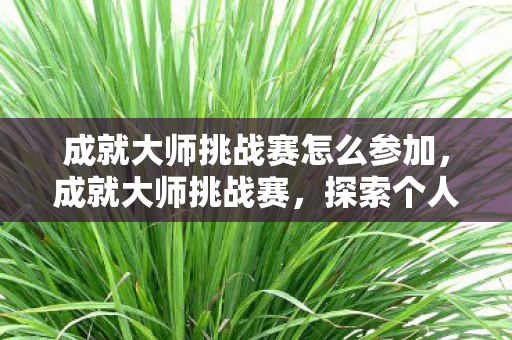成就大师挑战赛怎么参加,成就大师挑战赛,探索个人潜能,挑战自我极限 成就大师挑战赛怎么参加,成就大师挑战赛,探索个人潜能,挑战自我极限